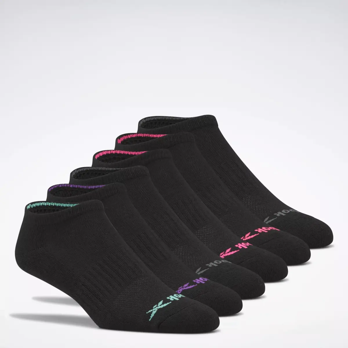 Chaussettes basses Reebok Basic pour femme, lot de 6 paires