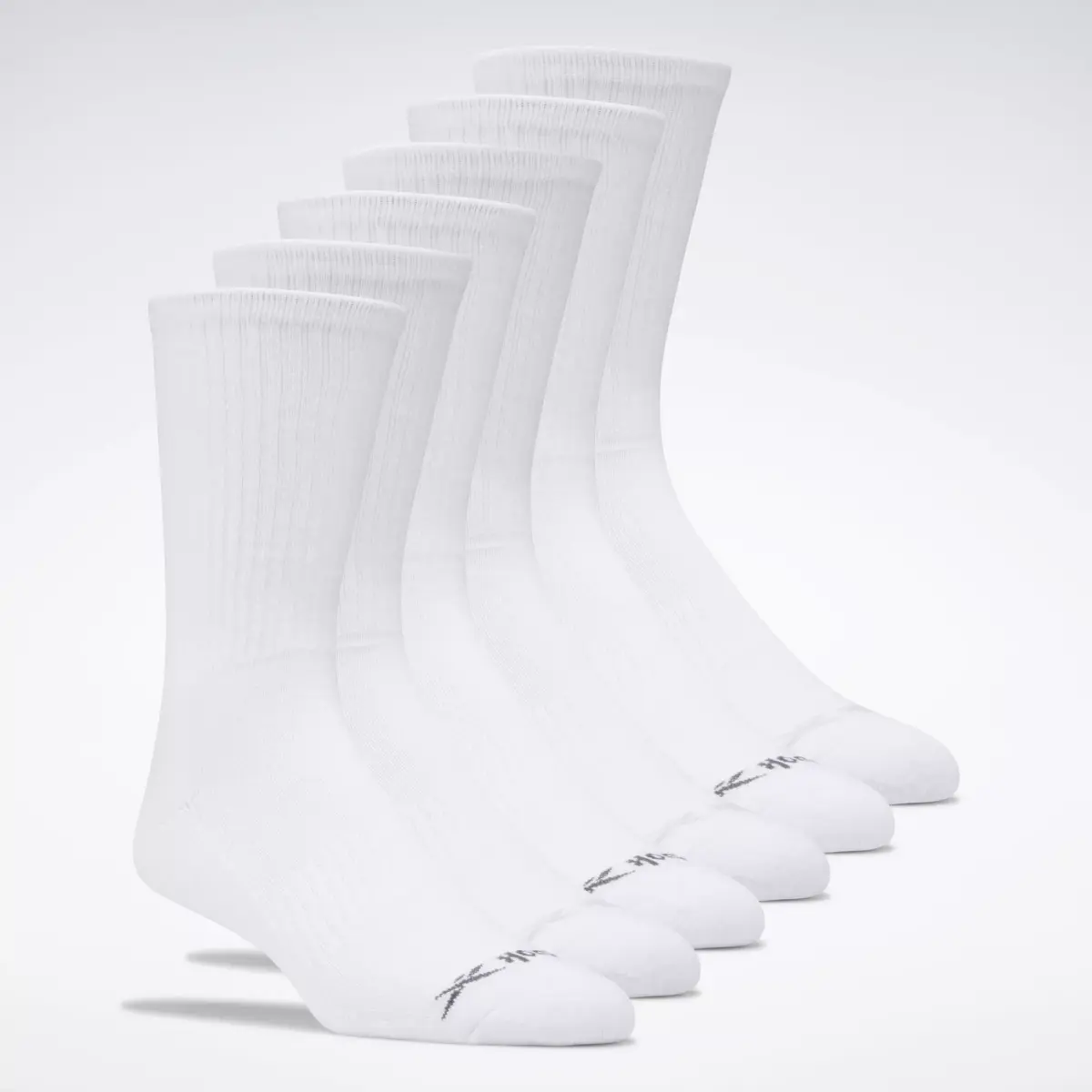 Chaussettes Reebok Basic Crew pour homme, lot de 6 paires