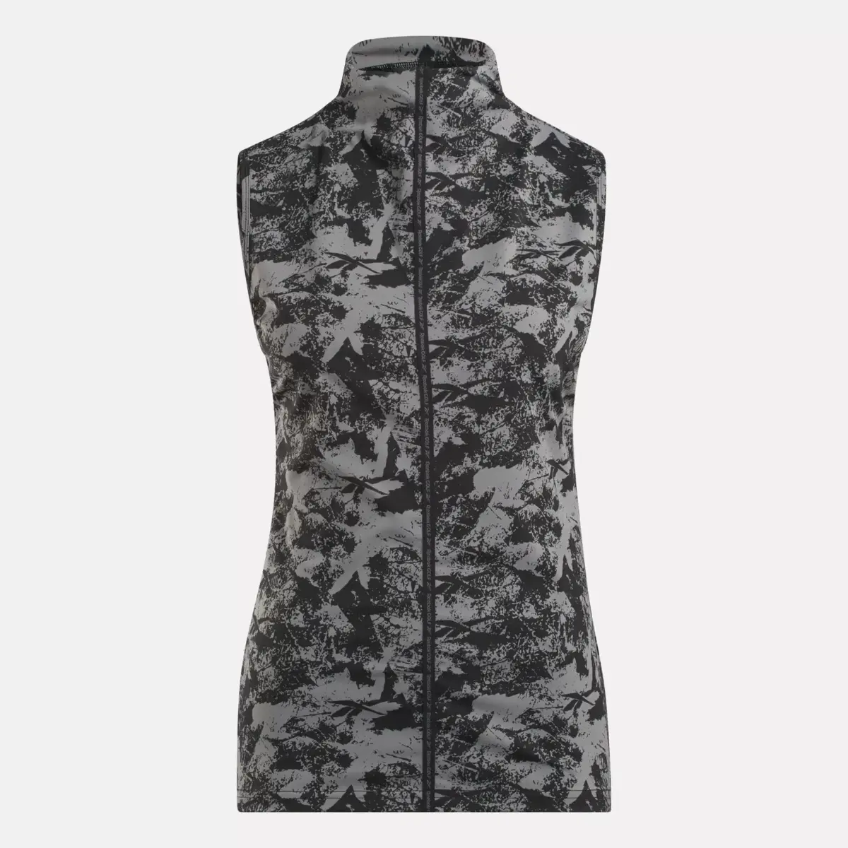 Haut de golf sans manches à col montant pour femmes – Imprimé abstrait Vector Haut de golf sans manches à col montant pour femmes – Imprimé abstrait Vector