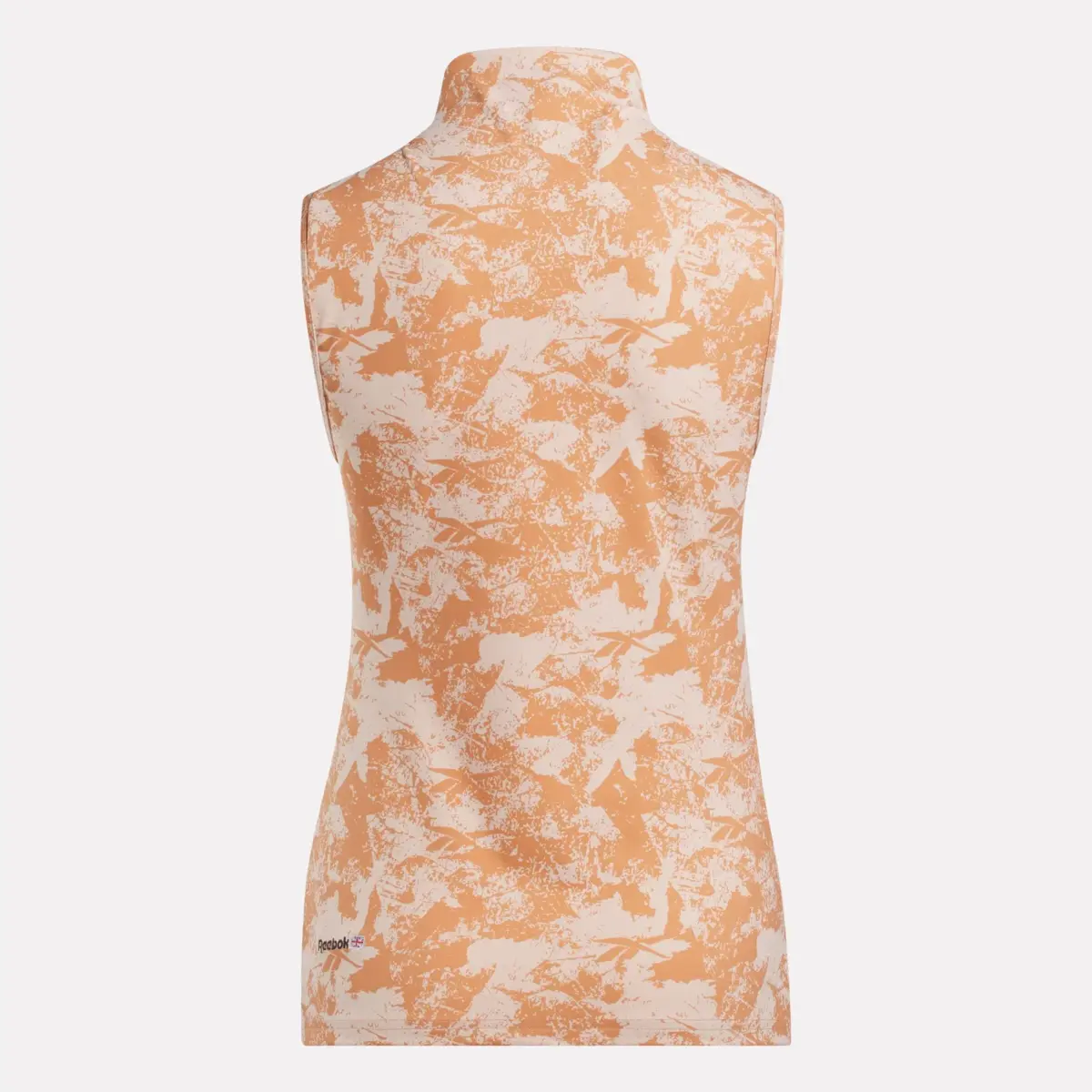 Haut de golf sans manches à col montant pour femmes – Imprimé abstrait Vector Haut de golf sans manches à col montant pour femmes – Imprimé abstrait Vector