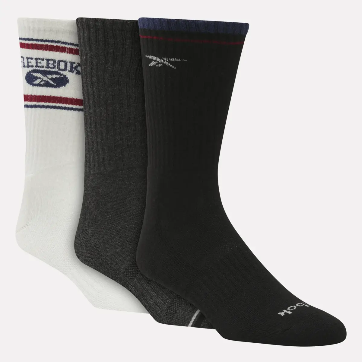 Lot de 3 paires de chaussettes demi-mollet en tissu éponge pour homme