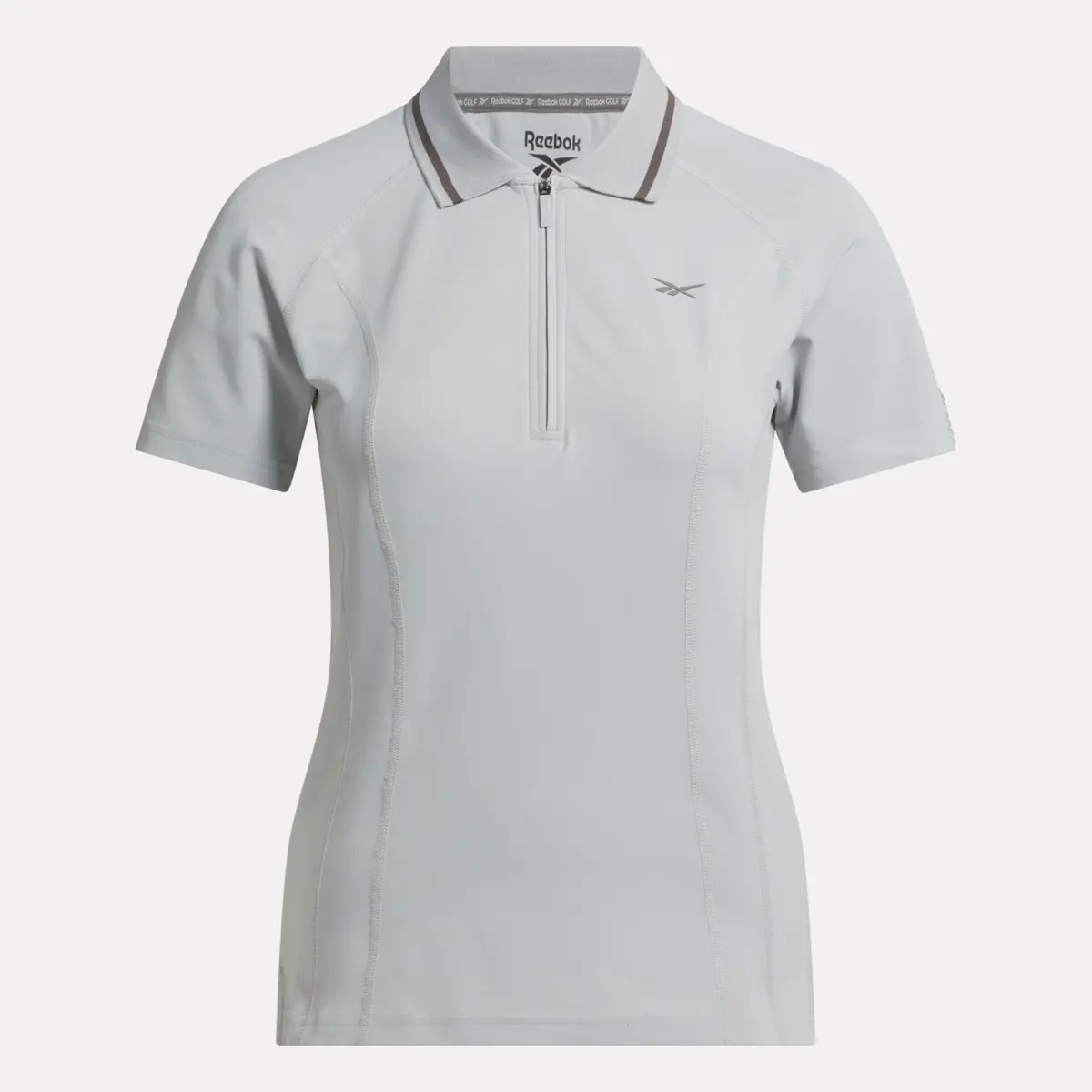 Polo de golf ajusté à manches courtes et fermeture éclair pour femmes Polo de golf ajusté à manches courtes et fermeture éclair pour femmes
