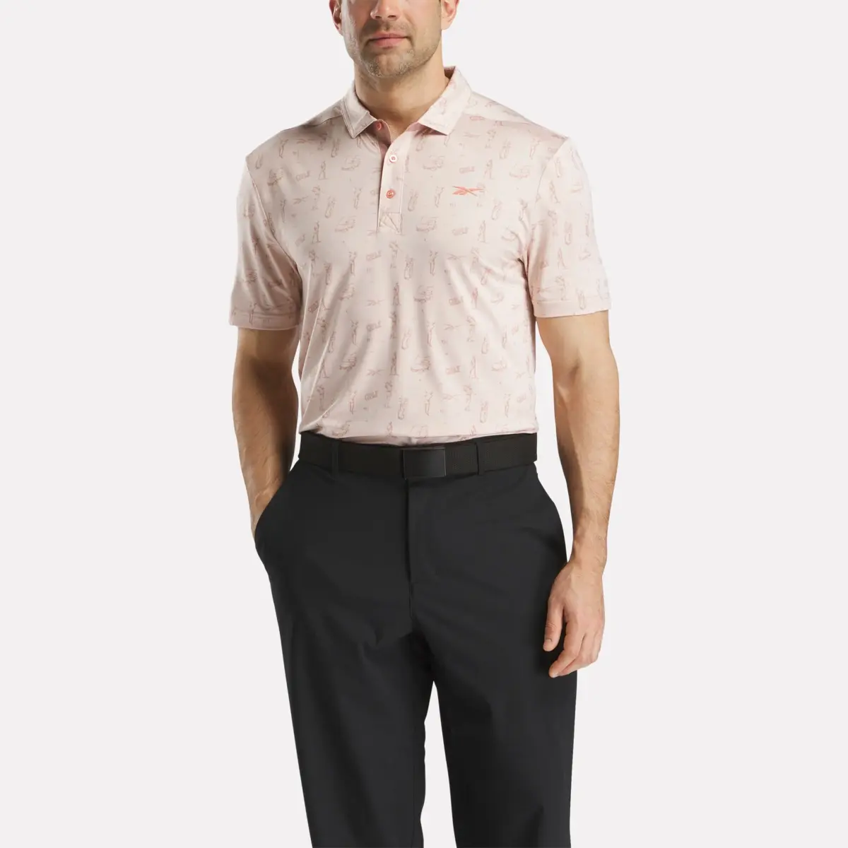 Polo à manches courtes pour tournoi avec imprimé gravé pour homme