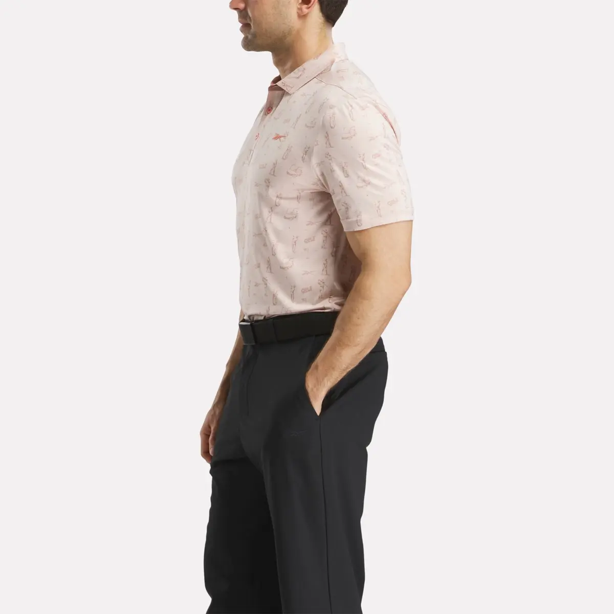 Polo à manches courtes pour tournoi avec imprimé gravé pour homme