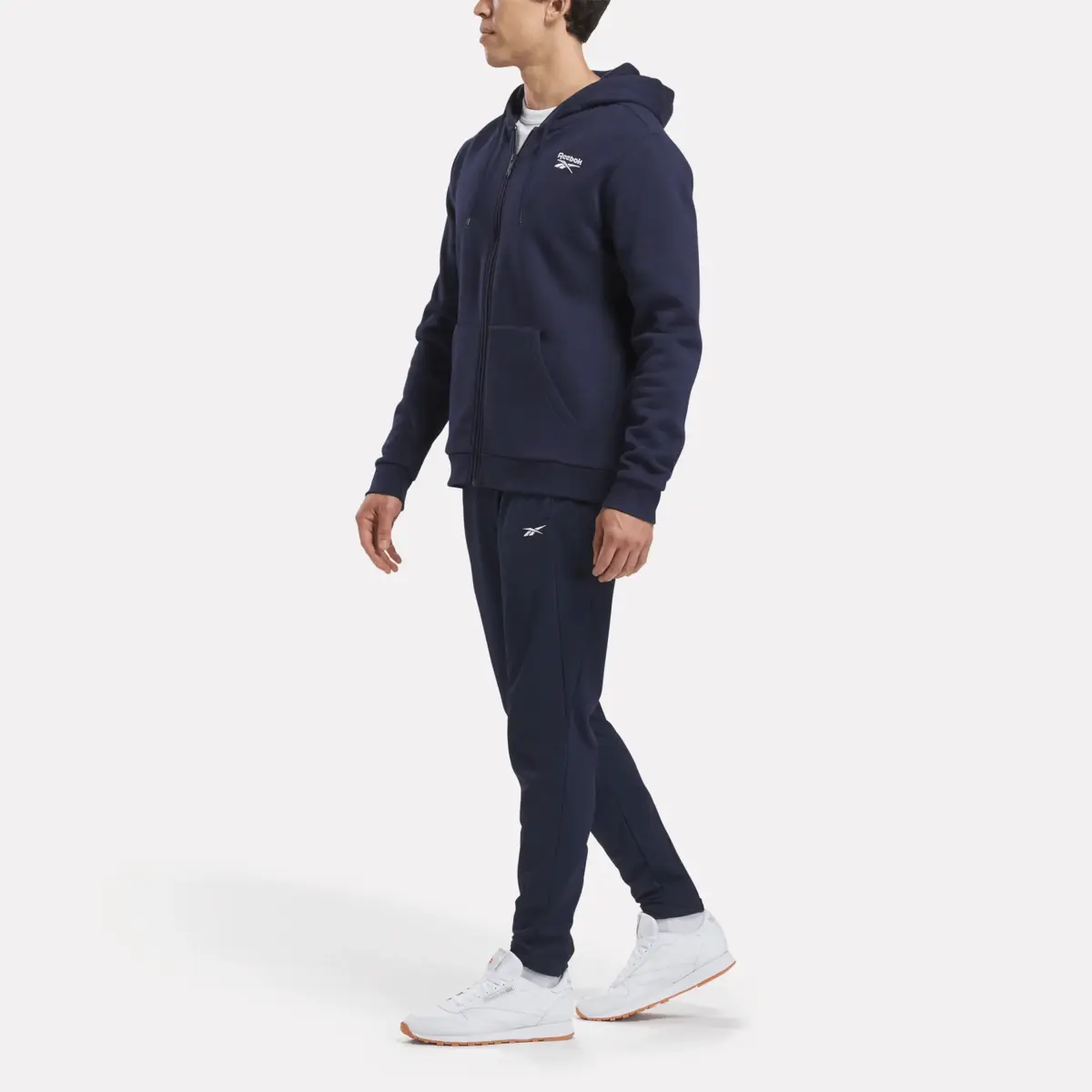Sweat à capuche zippé en molleton Reebok Identity Small Logo pour homme