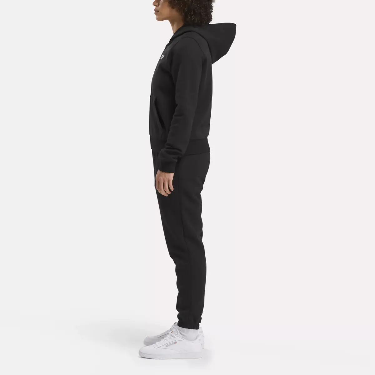 Sweat à capuche zippé Reebok Identity Small Logo Fleece pour femme